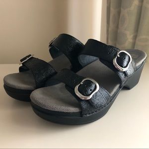 EUC Dansko Sophie Floral Tooled Leather Sandal